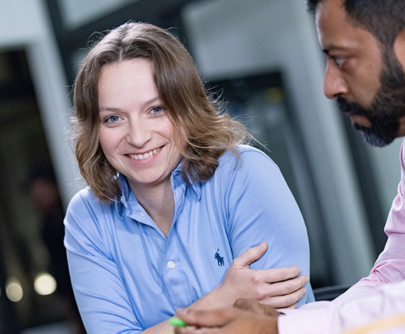 Young professional smiling